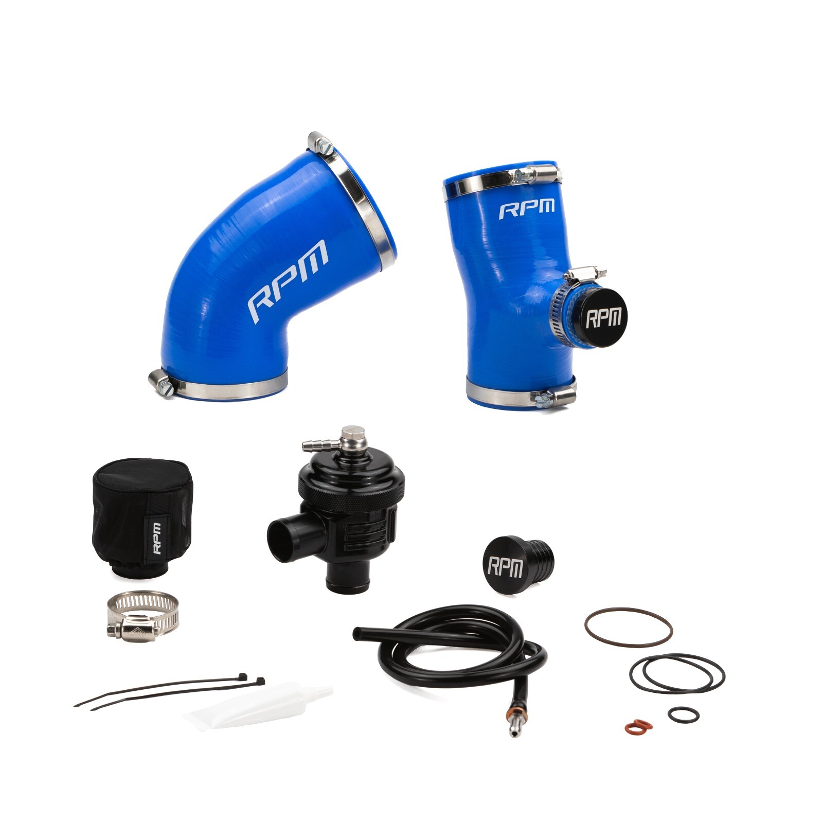 RPM Blue Silicone Intake & Charge Tube Kit W/ BOV for Polaris PB RMK Khaos 165