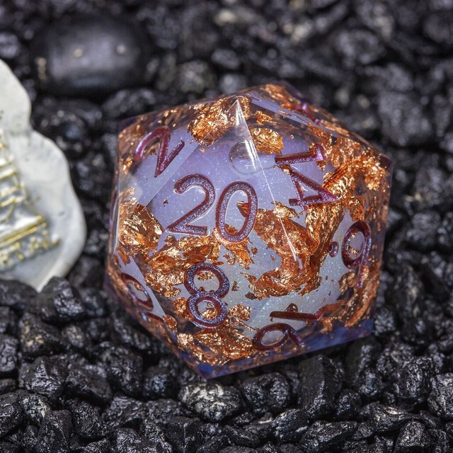 Sage's Void Souls - 33mm Liquid-Core D20 Sharp Edge Resin Dice | DnD Set RPG