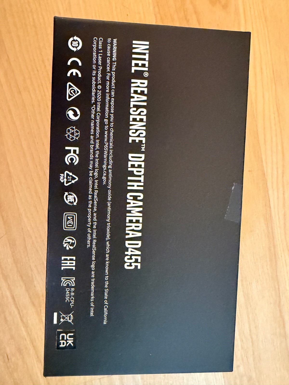 INTEL REALSENSE TECHNOLOGY D455 R-R-CPU-D455C HIGH PERFORMANCE DEPTH CAMERA