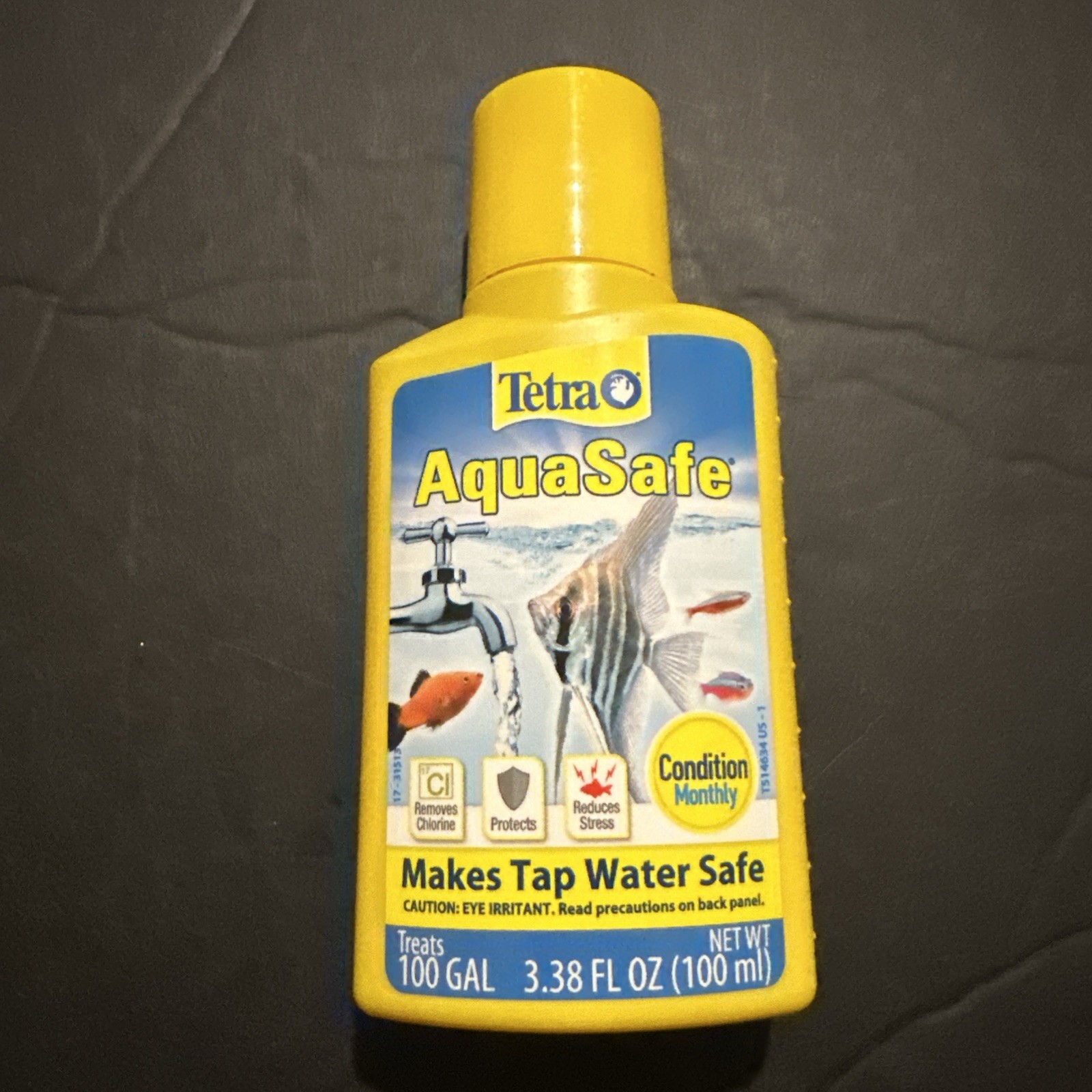 🐠 Tetra AquaSafe 🐟 Water Conditioner 3.38 fl oz (100ml) Treats 100 Gallons 🐠