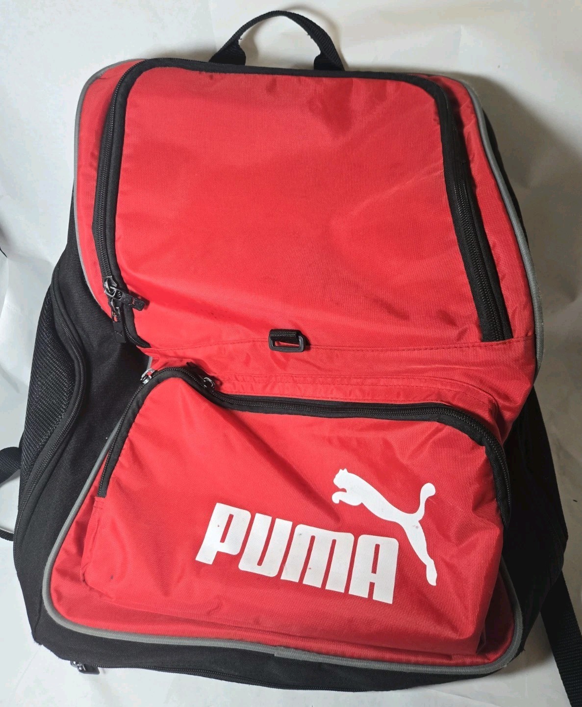 Puma Hiking Backpack Sports Bag - Extra Wide Red Black - ACHW RN 62200 CA 06311