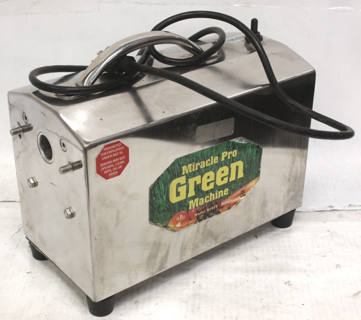 Main Unit, Runs With Rattle * Miracle Pro Green Machine MJ575 Wheat Grass Juicer