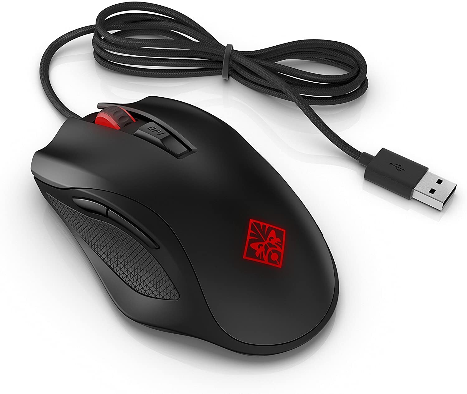 OMEN HP Mouse 600 Wired Optical Gaming Mouse with 6 Buttons 12000 dpi RGB Backli
