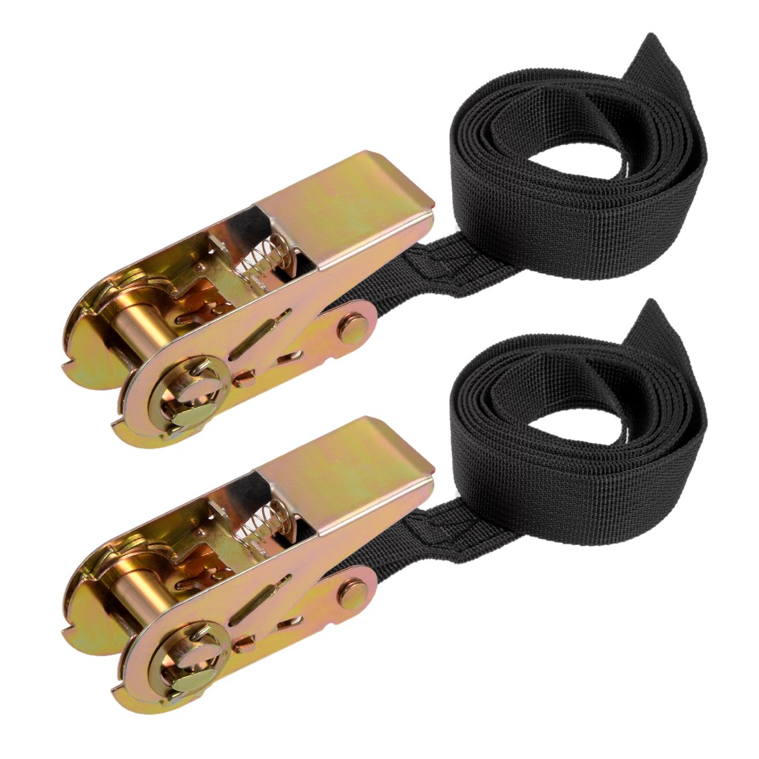 1.5Mx25mm Ratchet Tie Down Strap Cargo Lashing Straps 250Kg Work Load, 2Pcs