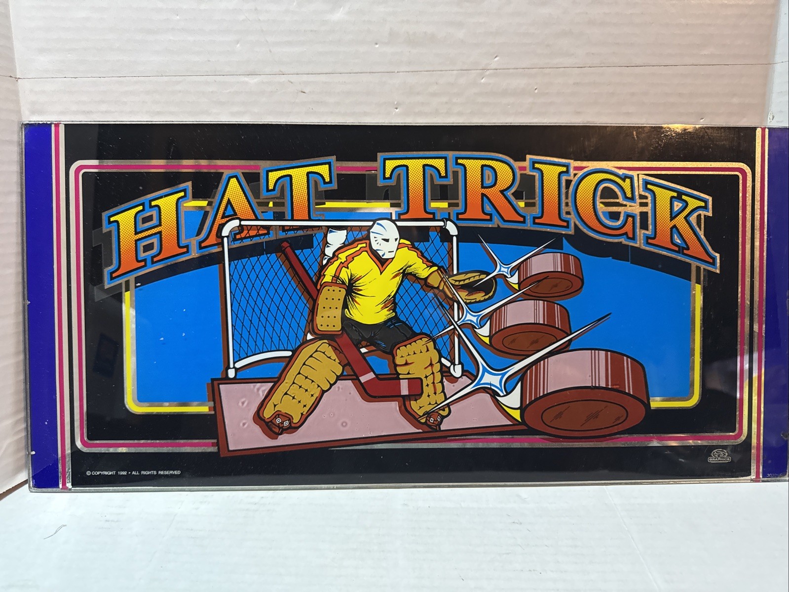 Arcade Cabinet Marquee Hat Trick