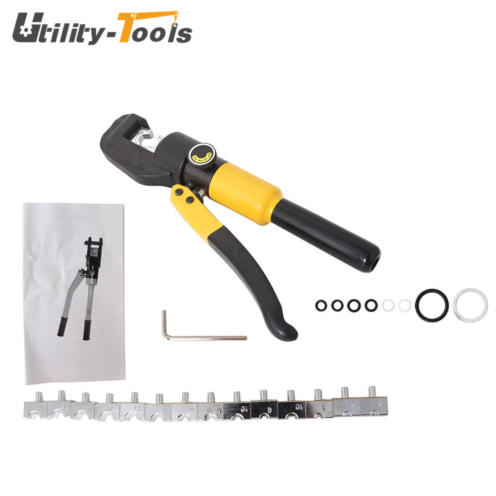 6 Mt Hydraulic Wire Battery Cable Lug Terminal Crimper Crimping Tool with/ Case