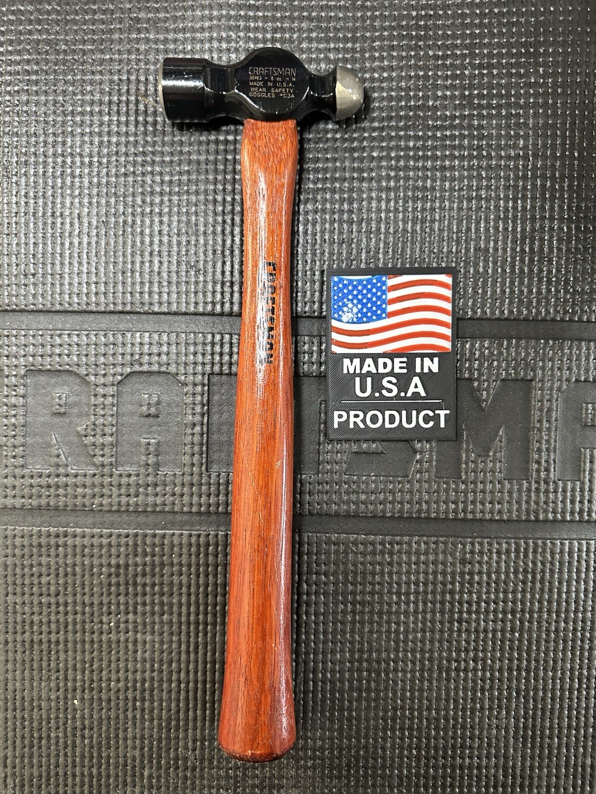 NOS 🔥 Sears Craftsman USA 38463 Ball Pein Peen Hammer Black Head 8oz W Tag Rare
