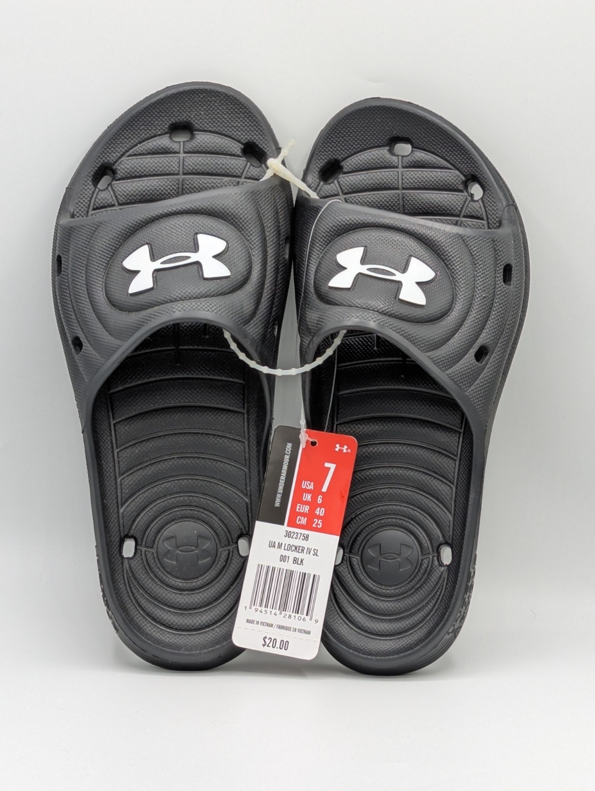 Under Armour Mens Size 7 UA Locker SL Slides Sandals New With Tags
