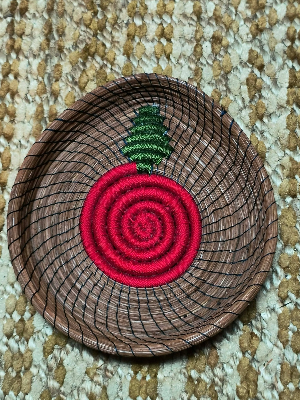 HAND WOVEN BASKET - 10X9X2 inch