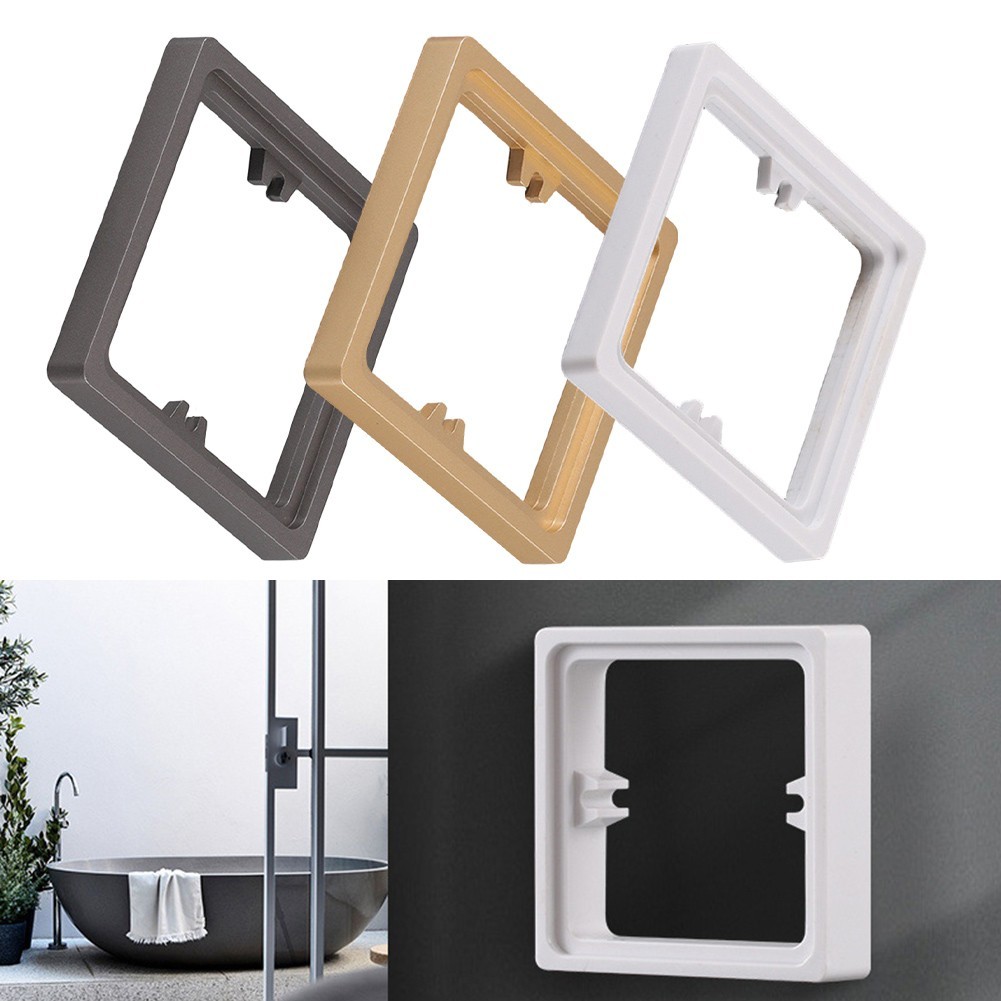 Single Socket Spacer Kit 10MM Square 1 Gang Frame Plate 2pcs + 4 Screws