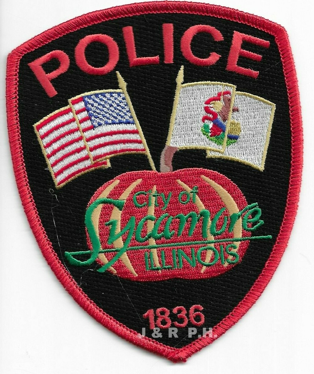 City of Sycamore  "1836", Illinois  (4" x 5" size) shoulder police patch  (fire)