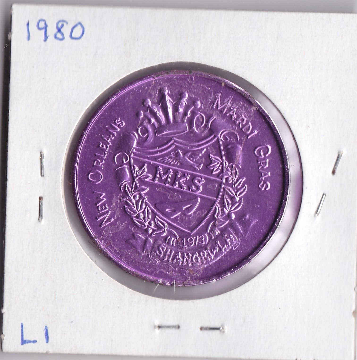 1980 MKS NEW ORLEANS MARDI GRAS SHANGRI, LA/LA MER 1980  DOUBLOON (L1)
