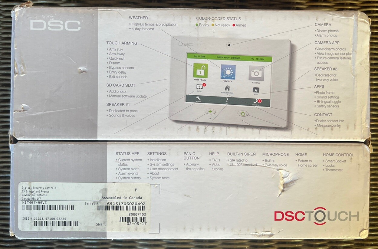 DSC Touch Panel KIT467 - 99VZ All in One Touchscreen - Home Security NIOB