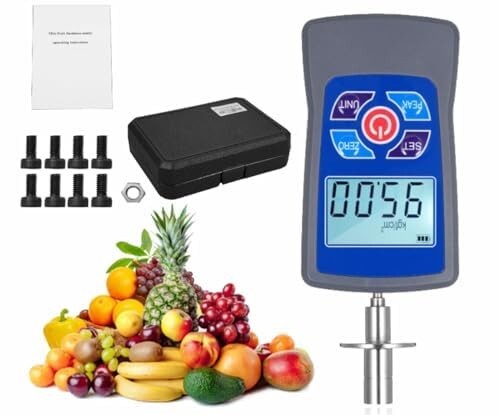 Fruit Hardness Tester Digital Fruit Sclerometer with 0.2-15kg/cm2 0.4-30kg/cm2