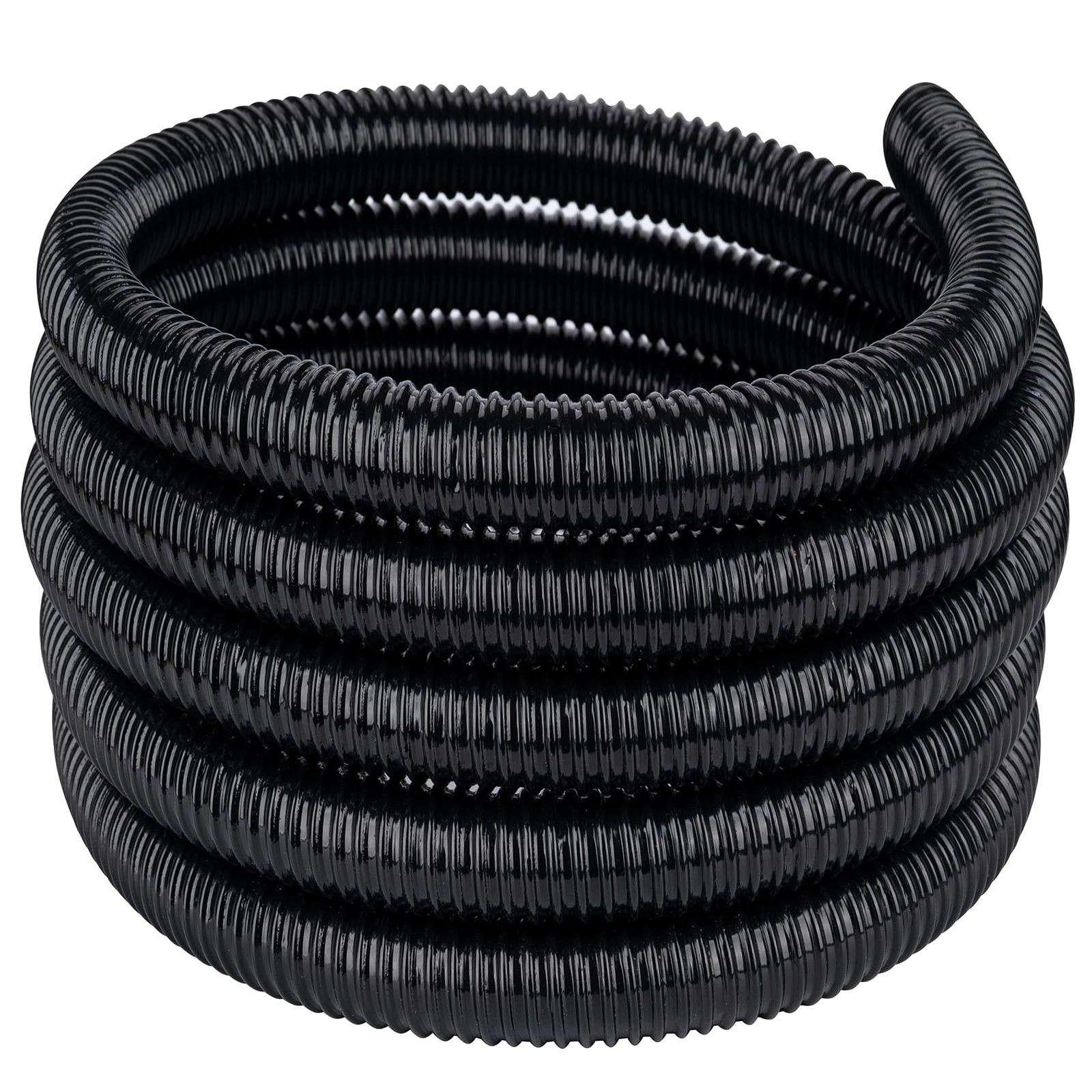 Geowaky Pond Tubing 1” × 10ft- Black Corrugated Flexible PVC 1" ID,