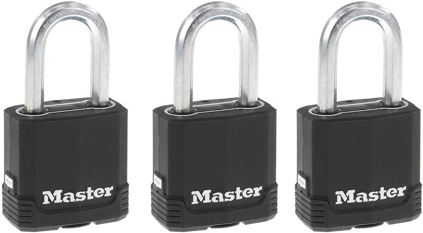 Black Magnum Keyed-Alike Padlocks with All-Weather Cover, Outdoor Lock