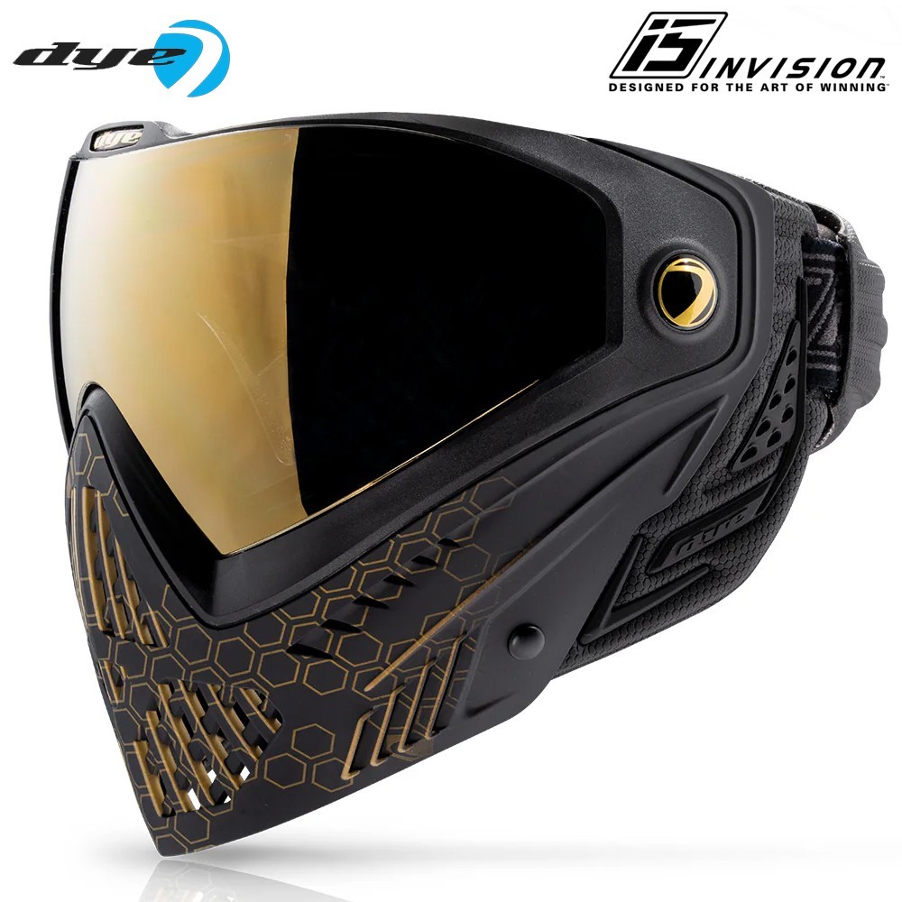 Dye Paintball I5 Protective Gear Goggle System Mask Hypercam Black/Gold