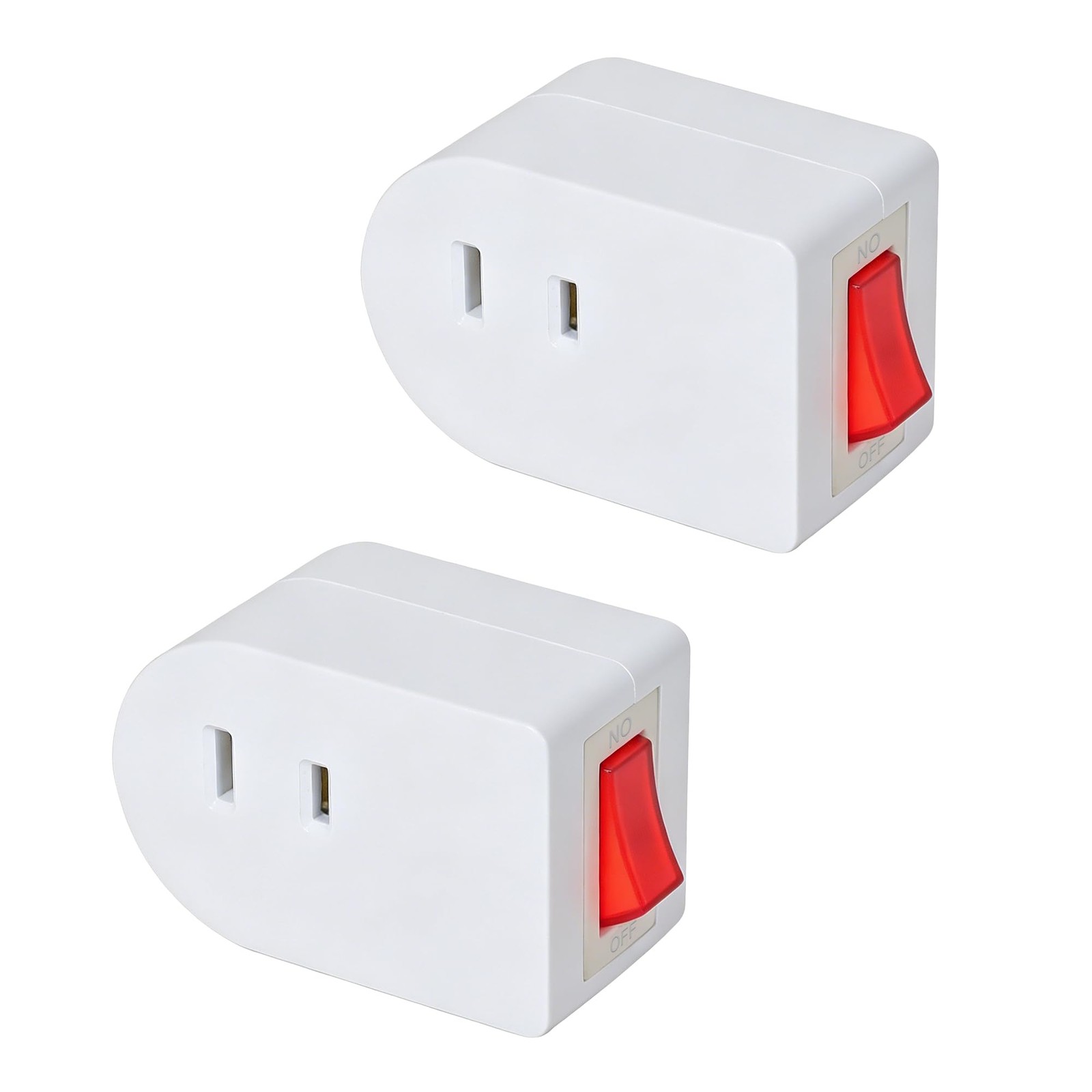 2 Prong Outlet Extender with ON/Off Switch (2 Pack), Single Port Plug-in Swit...