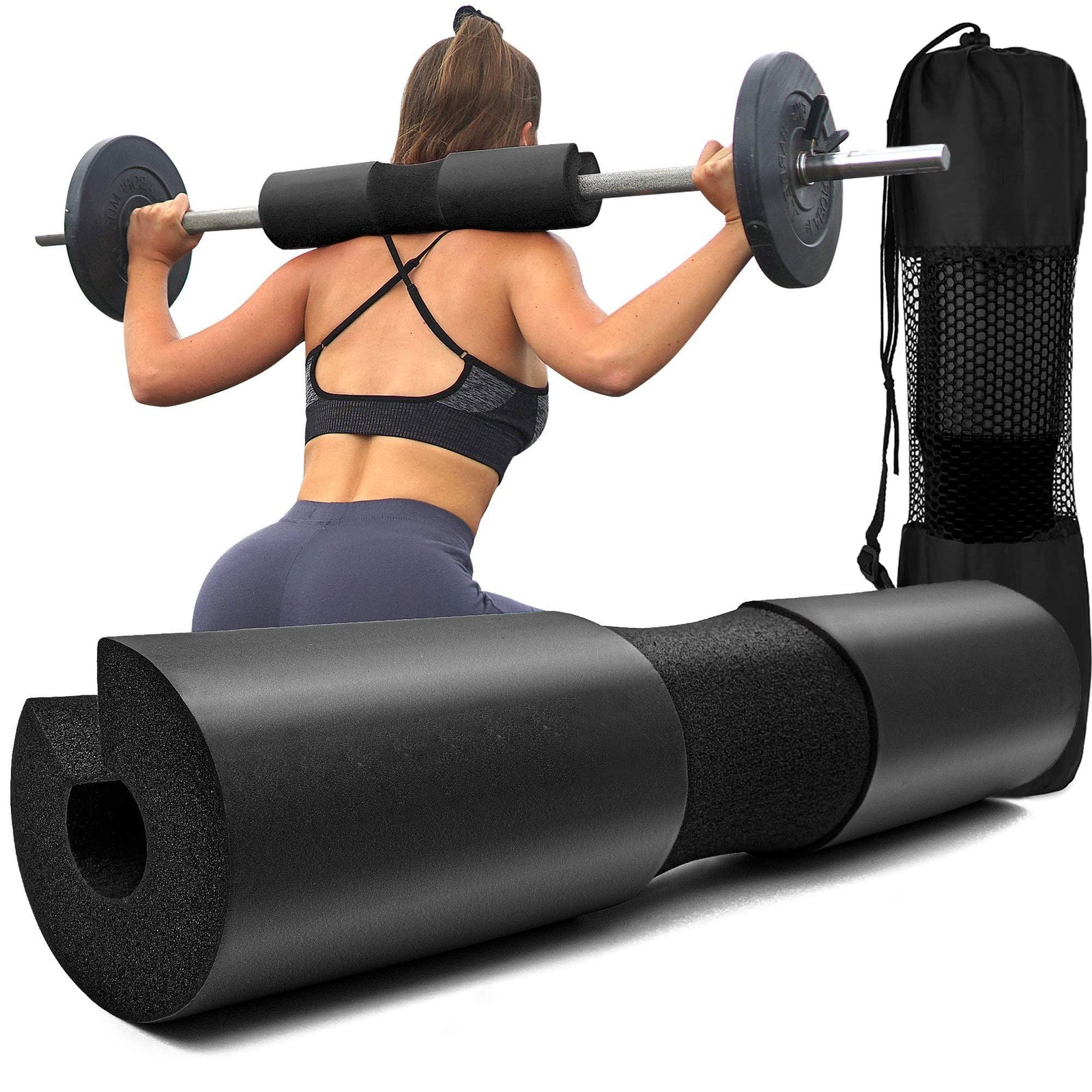 Squat Pad - Foam Barbell Pad for Squats Cushion, Lunges & Bar Padding for Hip...