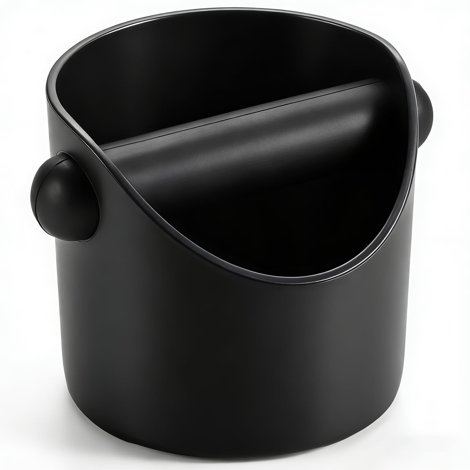 Black 4.3 Inch Small Espresso Knock Box Coffee Grounds Bin Removable Bar