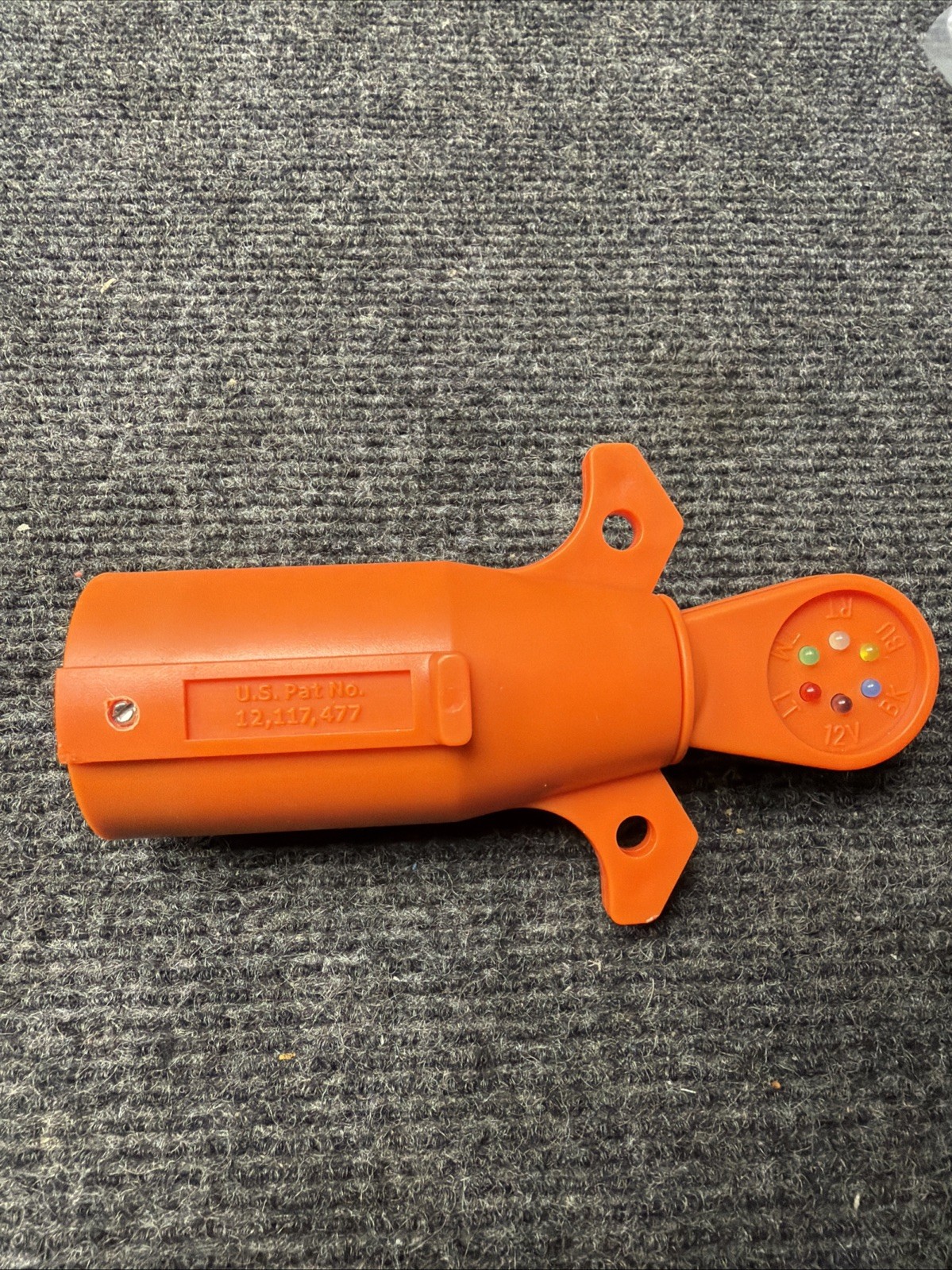 CURT 58272 7-Pin RV Blade Trailer Wiring Towing Vehicle Socket Tester, Orange