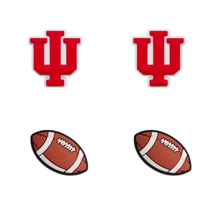 NCAA Indiana Hoosiers Team For Crocs Shoe Charms Jibbitz - 4 Pieces
