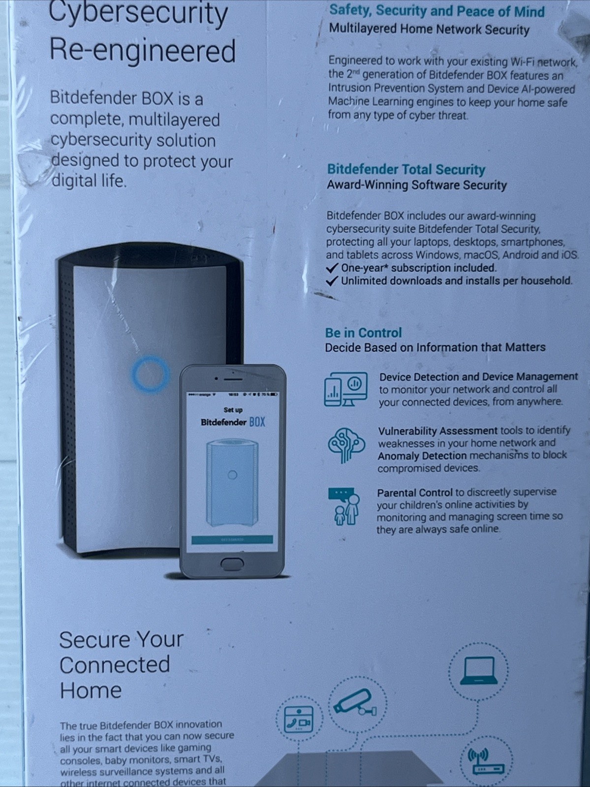 BitDefender Box Smart Home Cybersecurity Hub New, Sealed