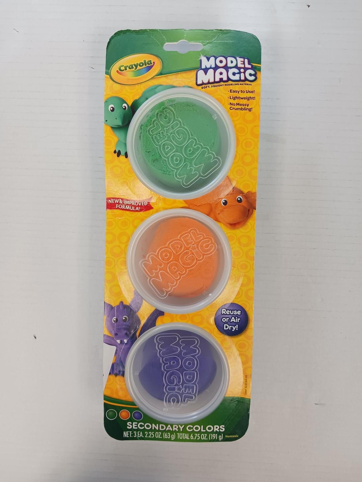 Crayola "Model Magic" Modeling Clay Alternative  3-Pack- Purple, Orange, Green