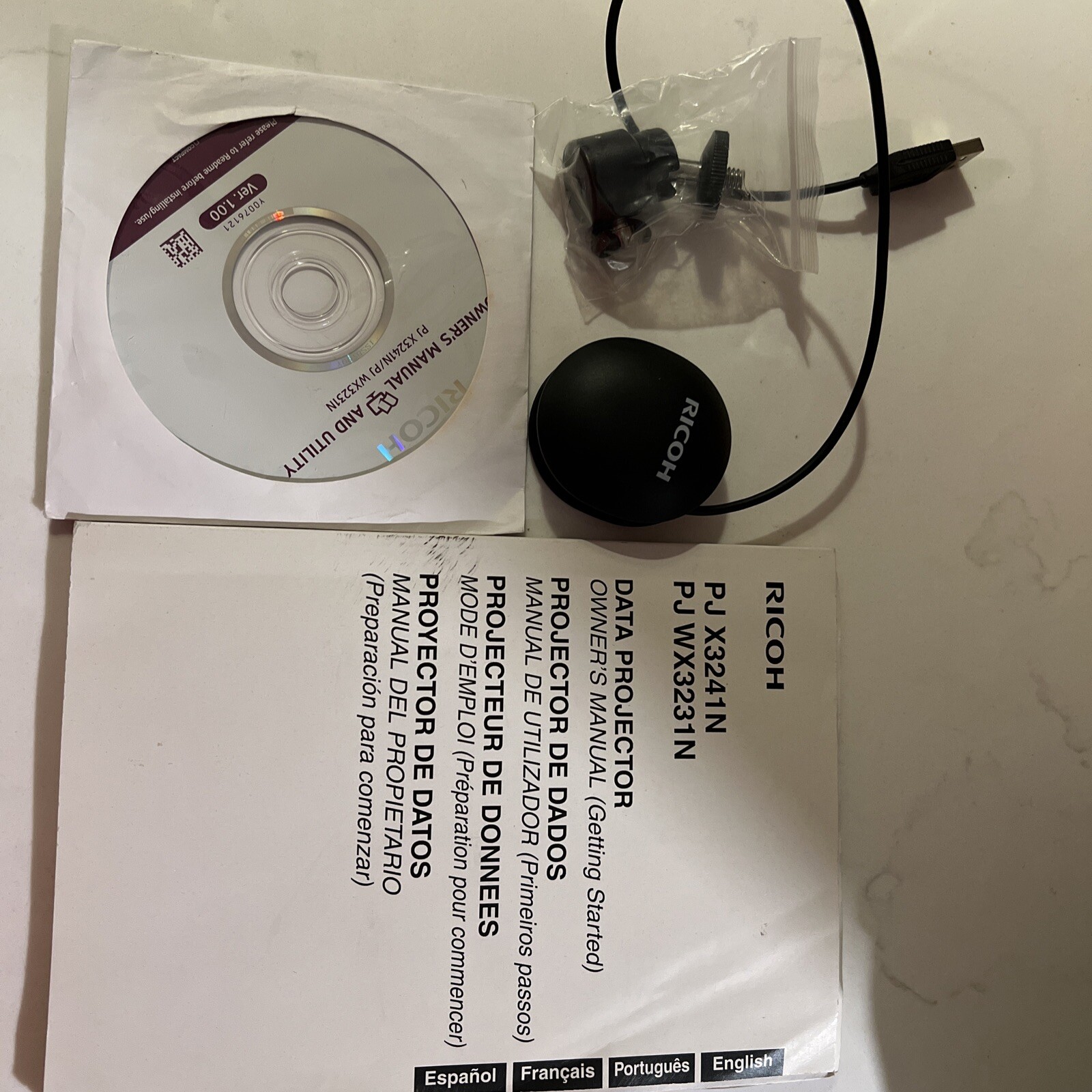 Ricoh PJ WX3231N Projector With Remote (lamp Error Message)
