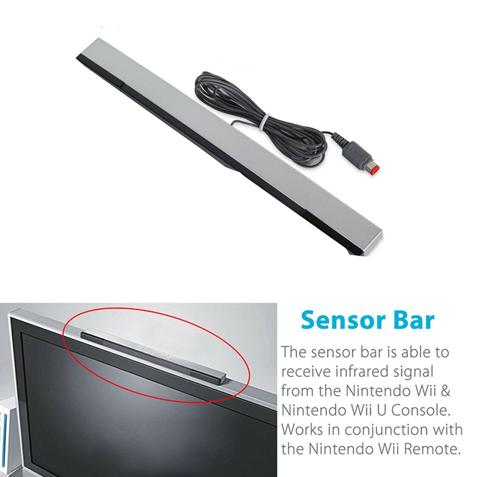For Nintendo Wii & Wii U Controller Wired IR Infrared Ray Inductor Sensor Bar d