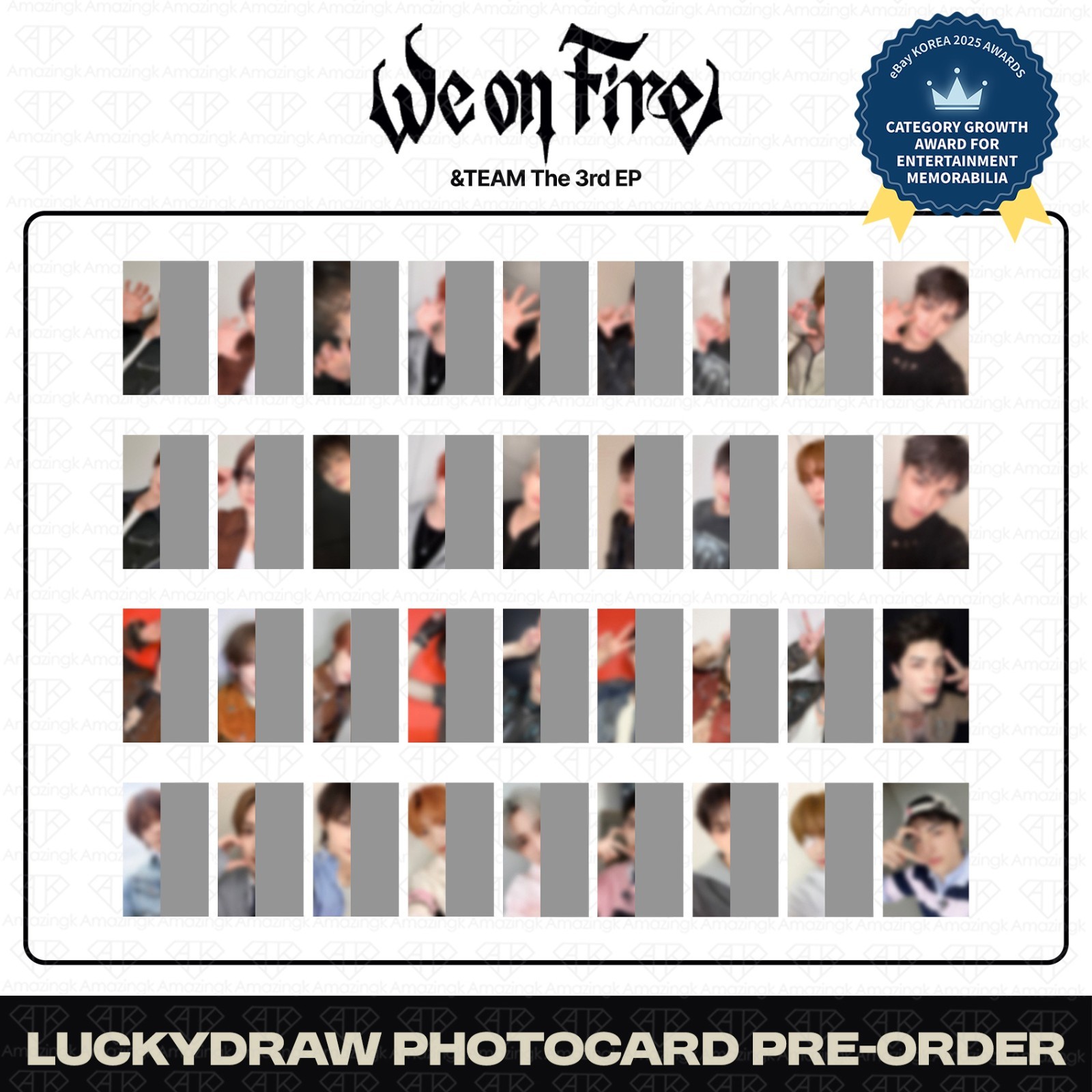 [PreSale] &TEAM 3rd EP Album We on Fire 1st Lucky Draw Photocard