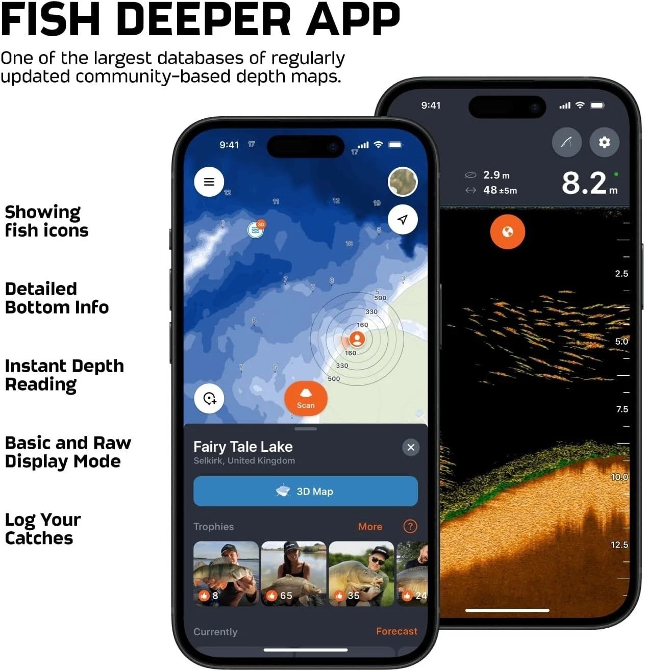 Wireless PRO+ 2 Sonar Depth Finder for Kayaks and Boats - Pinpoint Accuracy