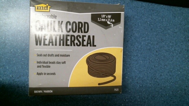 Md Replaceable Caulk Cord Weatherseal 71525 FREE SHIPPING