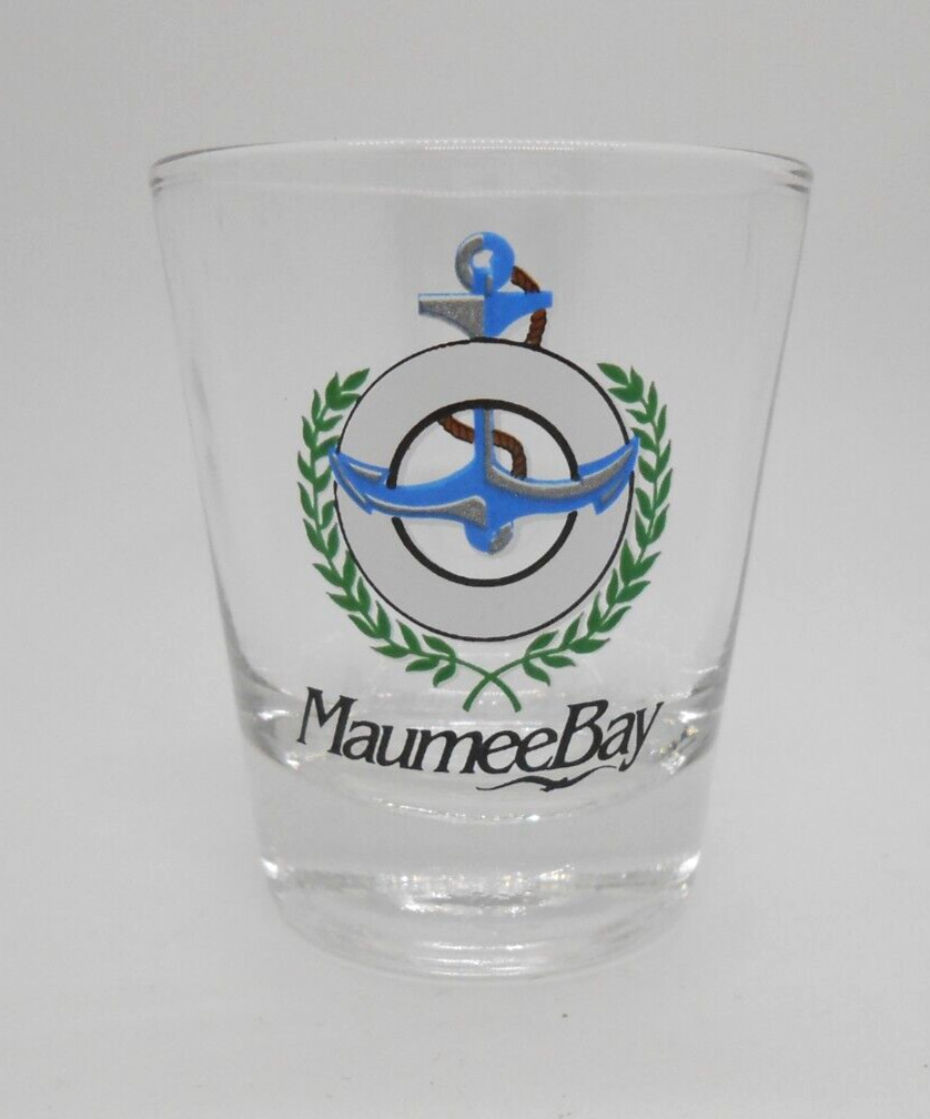 Maumee Bay Ohio USA Souvenir Shotglass Nautical Anchor Theme