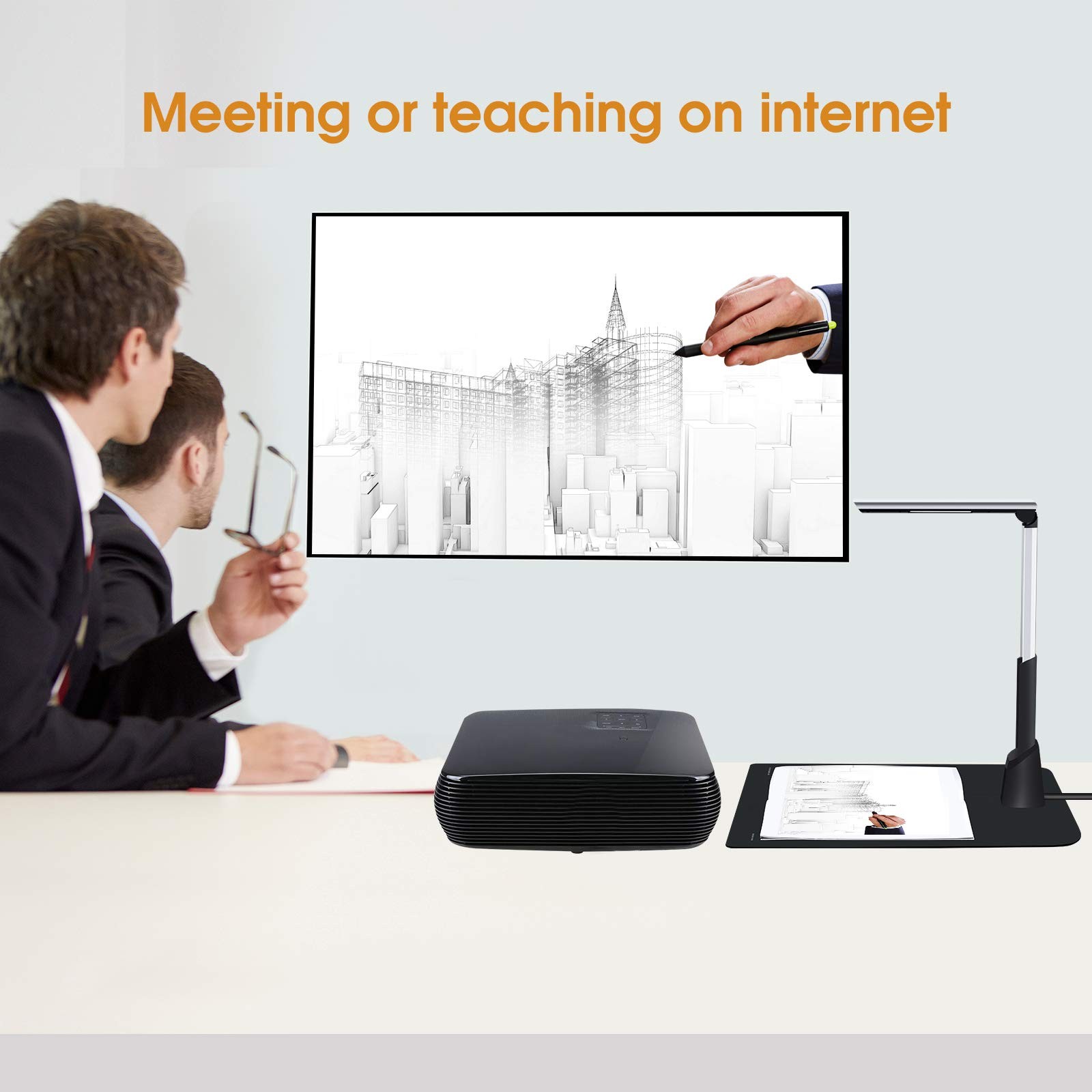 Document Cameras Scanner,10MP CMOS,Visual Presenter Max A3 Size,OCR Technolog...