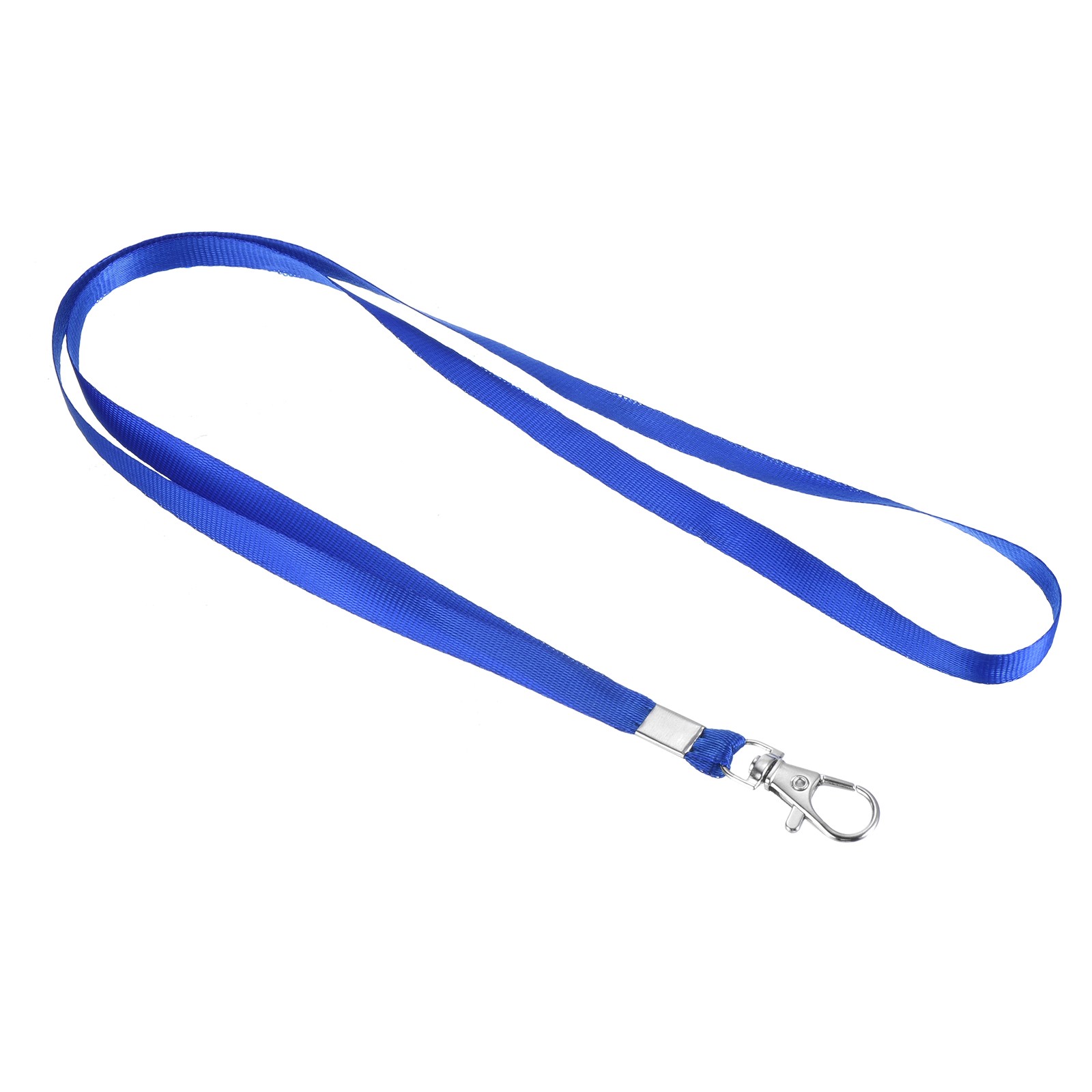 5Pcs 17" Lanyards with Swivel Hook, 0.4" Width, for Badges Holder, Blue