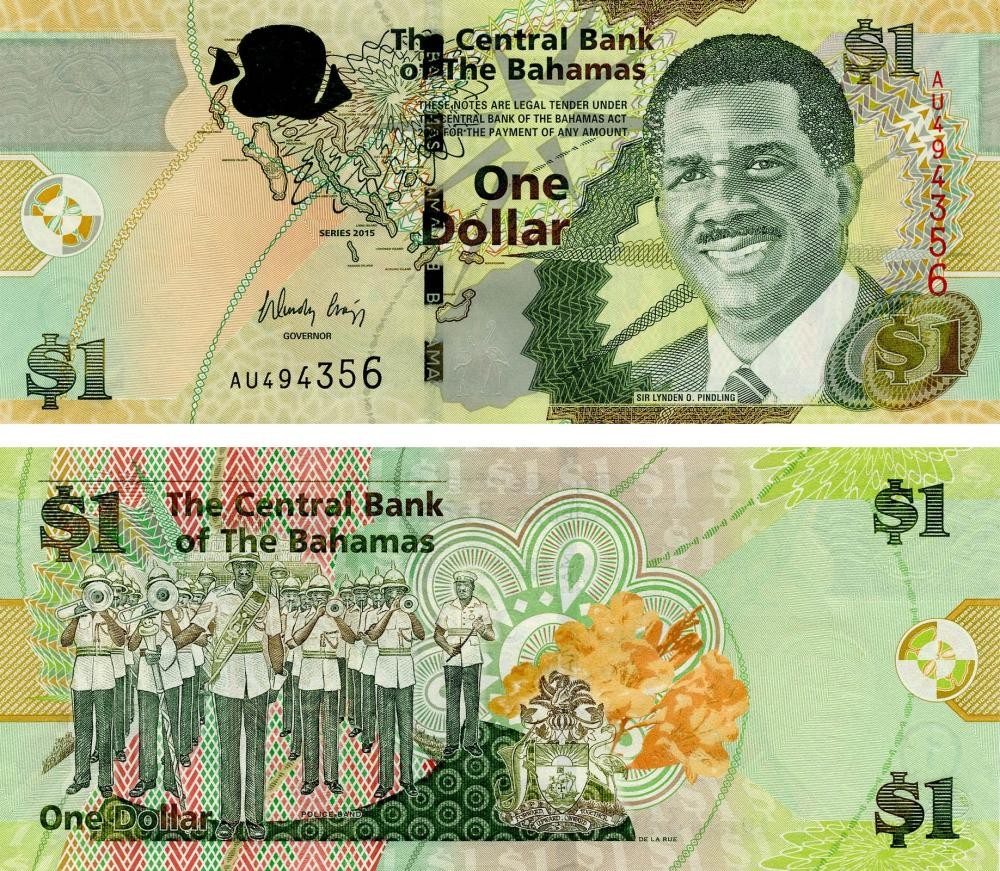 Bahamas 1 dollar 2015 UNC (P71)