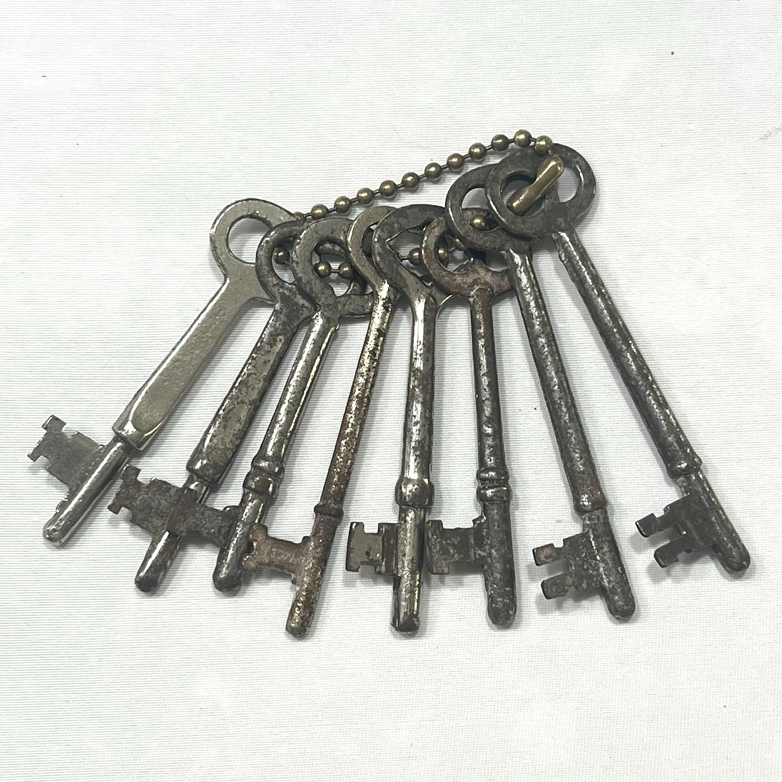 8 Antique Skeleton Keys Solid Barrel Keys. Variety of Styles & Sizes REDUCED!!!