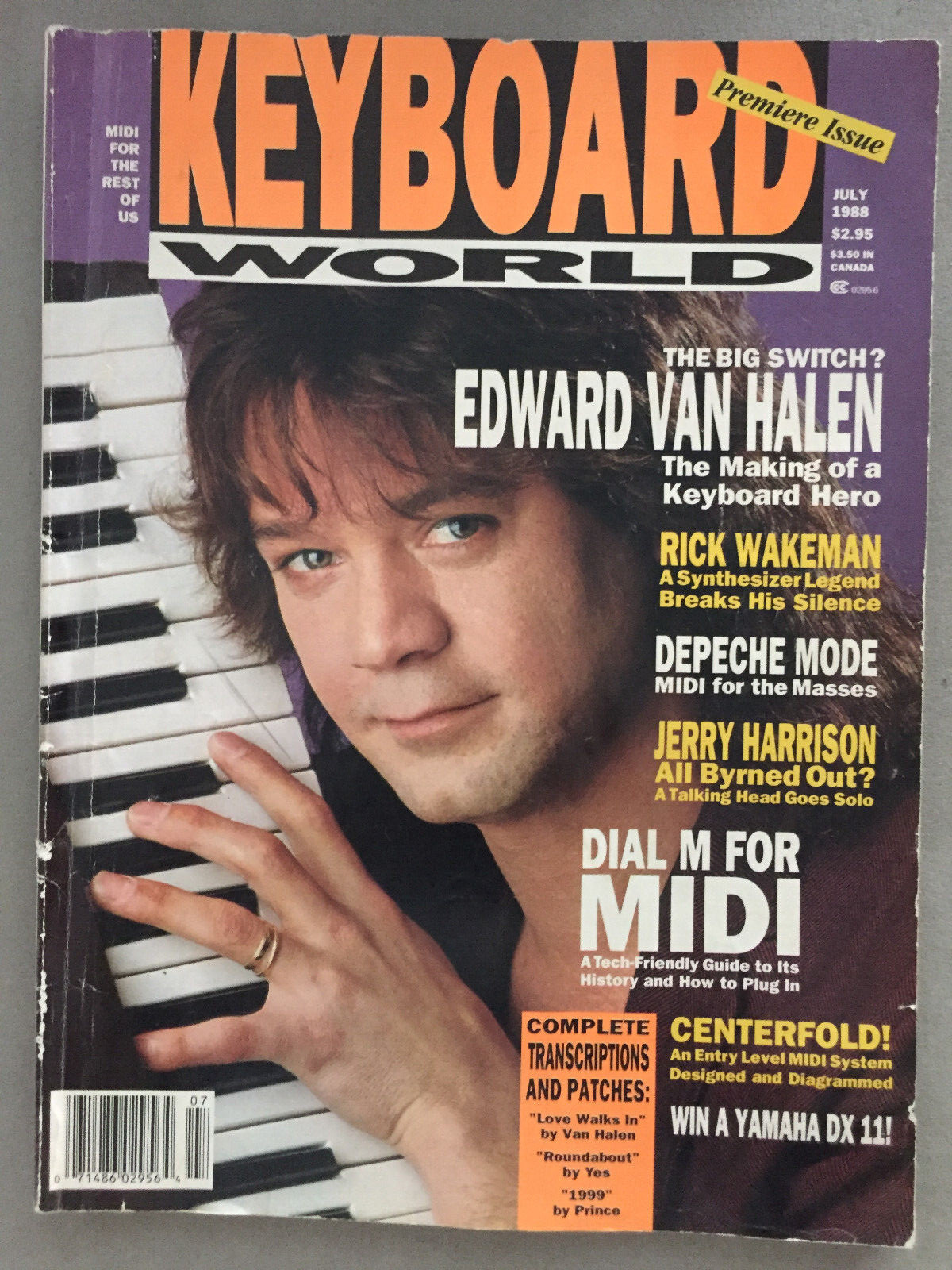 KEYBOARD WORLD MAGAZINE July 1988 PREMIER ISSUE VAN HALEN RIck Wakeman Depeche