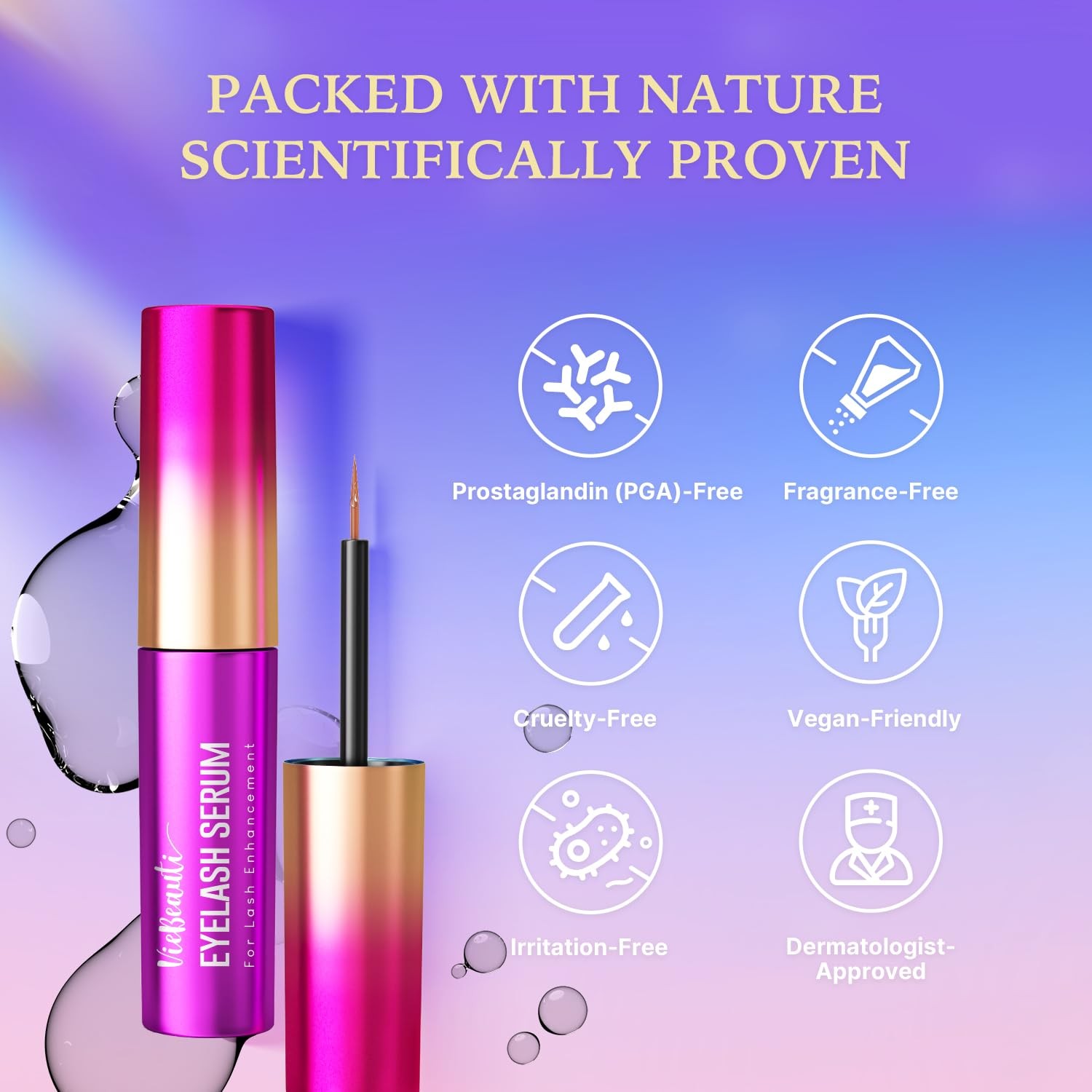 Eyelash Growth Serum 2ml - Advanced Serum for Longer, Fuller Lashes