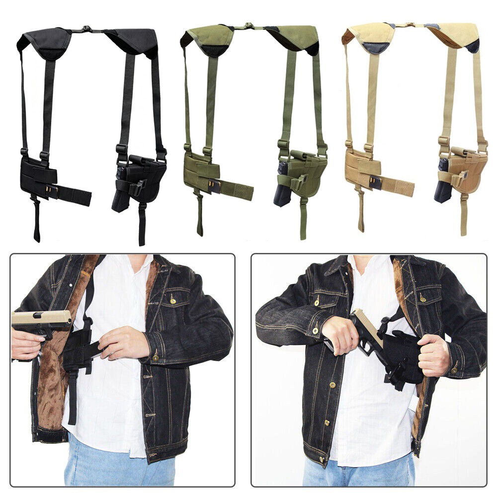 Tactical Concealed Carry Underarm Shoulder Pistol Holster with Magazine Pouch US