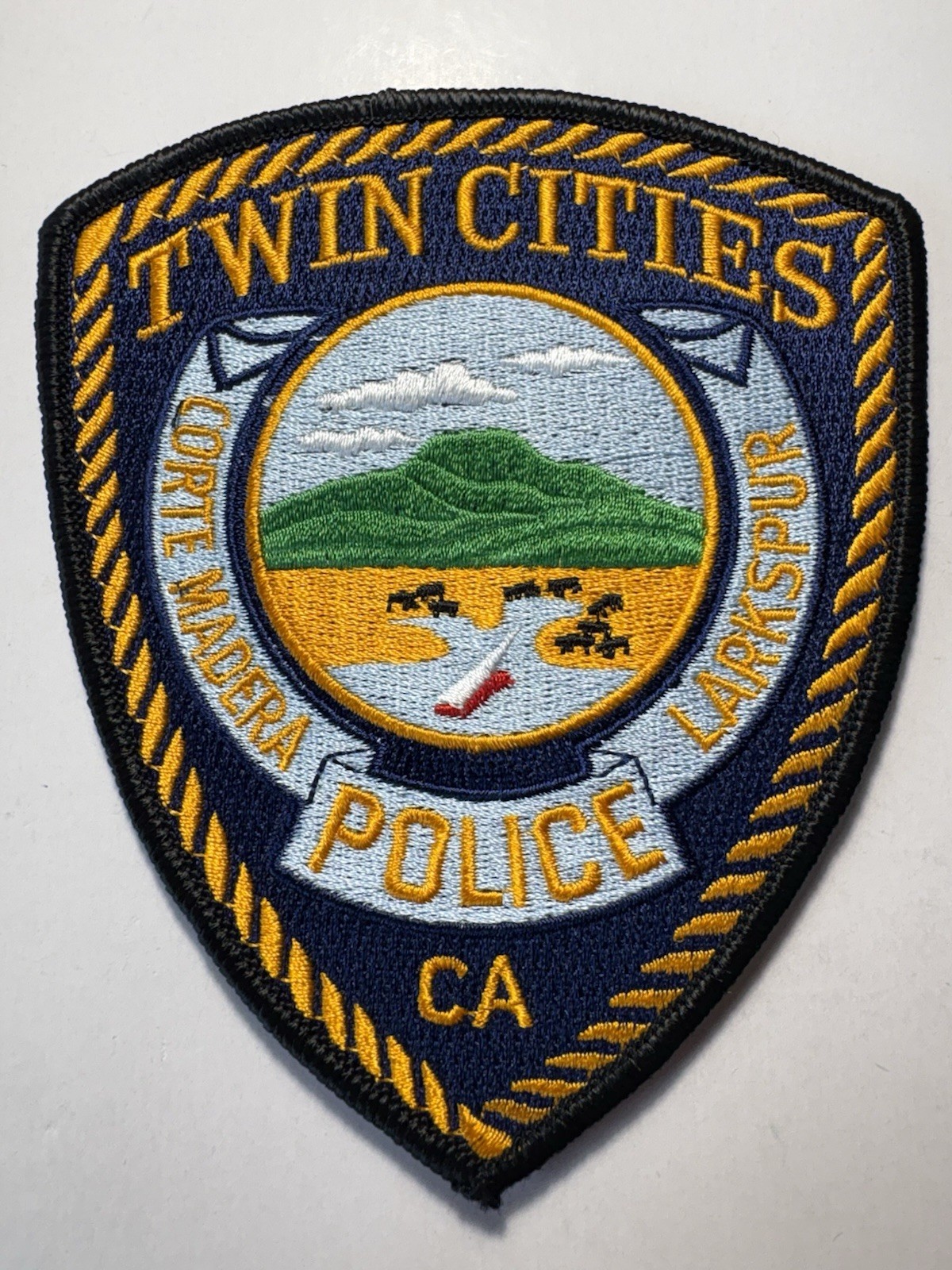 Twin Cities California Police Patch ~ “CA” on Bottom