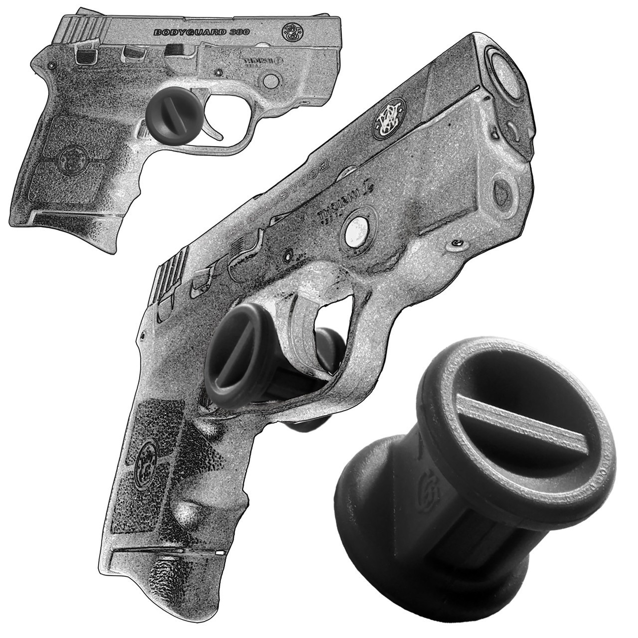 Two Micro Trigger Stops Fit Smith & Wesson Bodyguard 380 & M&P 380 Pink (s20)