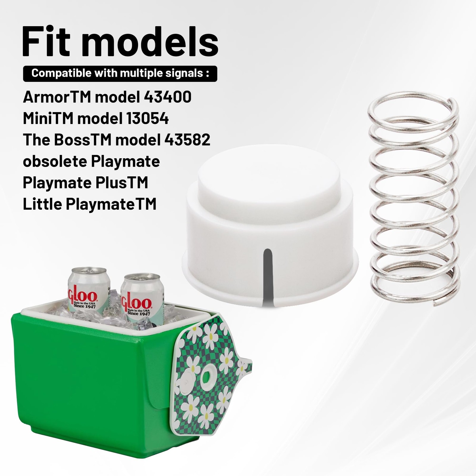 Cooler Replacement Button and Spring Compatible with Igloo Playmate Coolers, ...