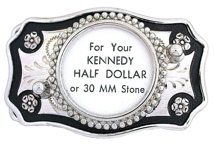 Half Dollar 30mm Cabochon Cab Southwest Silver Color Belt Buckle Mounting CF12