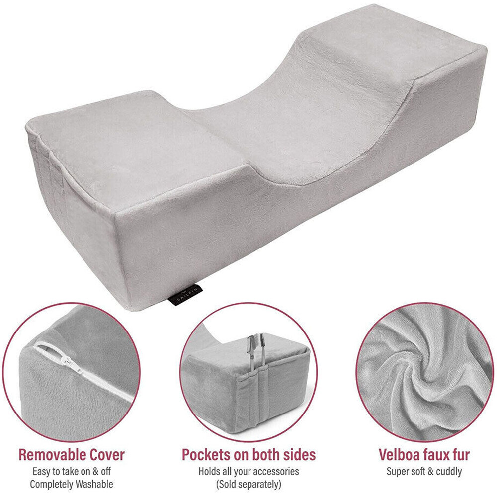 Eyelash Extension Pillow Soft Memory Foam Head Support With Lash Organizer Slots