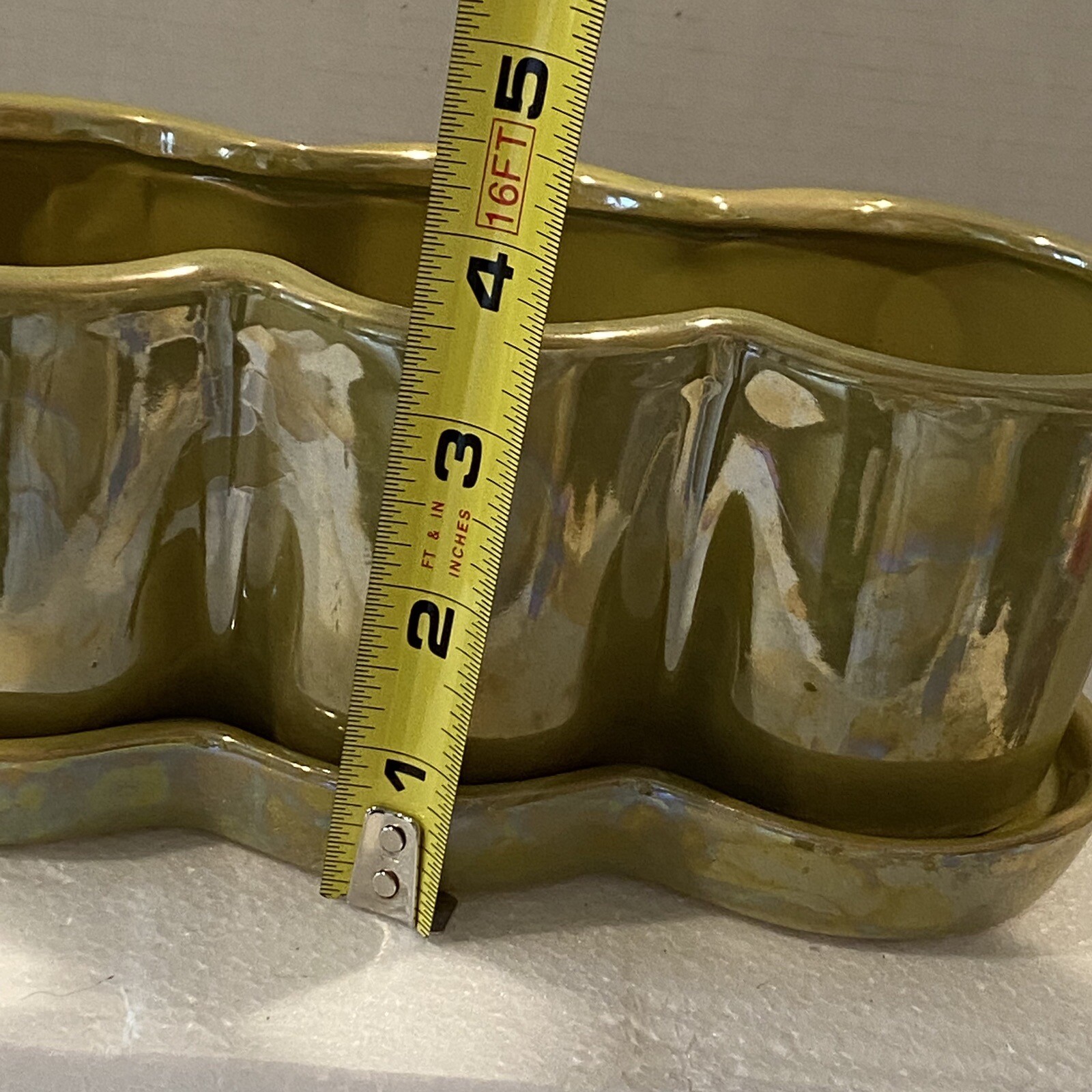 Pier 1 Irridescent Ceramic Planter Set