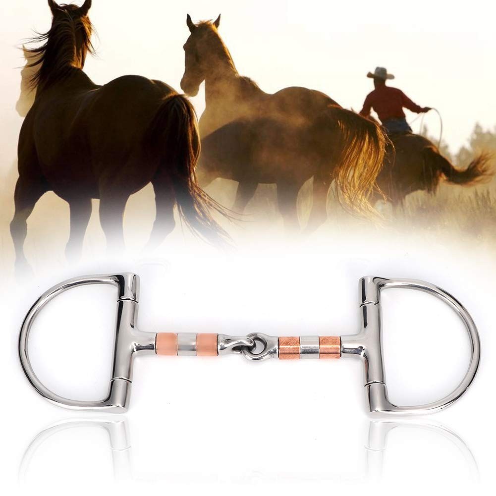 Horse Bits, Professional Ring Snaffle Bit With Jointed Copper Mouth Snaffle...
