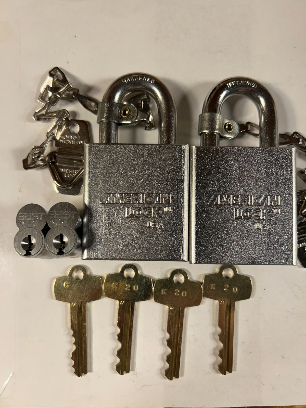 2-American Lock 3260 new padlocks keyed
