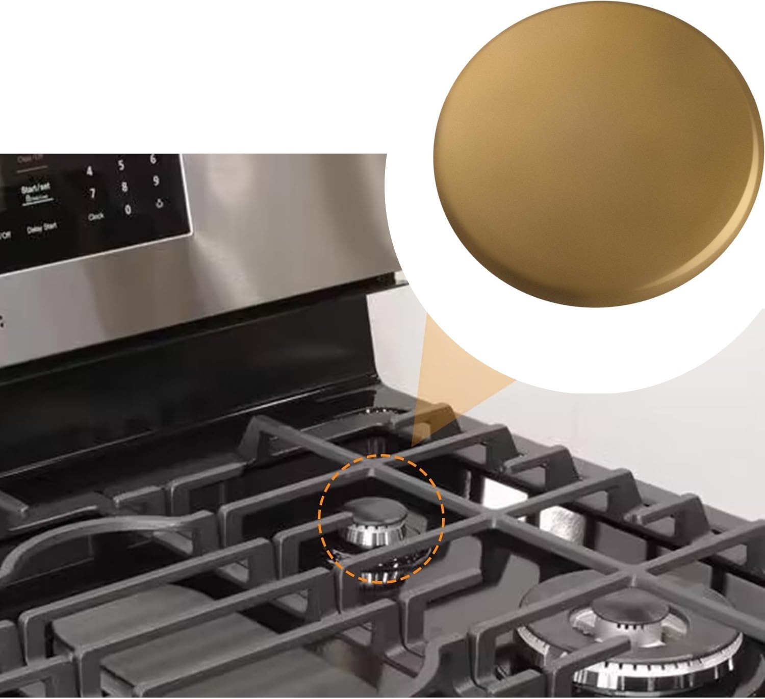 DG62-00111A Burner Cap For Samsung Gas Stove NX58/NX60/NX65 (1-5/8in Diameter)